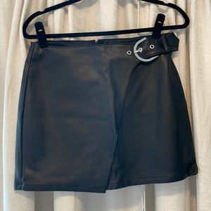 Express Black leather skirt